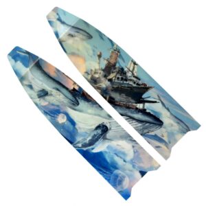 Prussian Blue Soaring Whale Fleet Blades