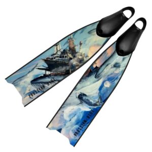 Prussian Blue Soaring Whale Fleet Fins