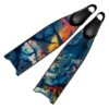 Prussian Blue Splash Fins