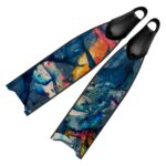 Prussian Blue Splash Fins