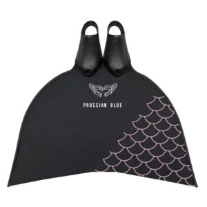 Prussian Blue Coral Kiss Carbon Mermaid Monofin