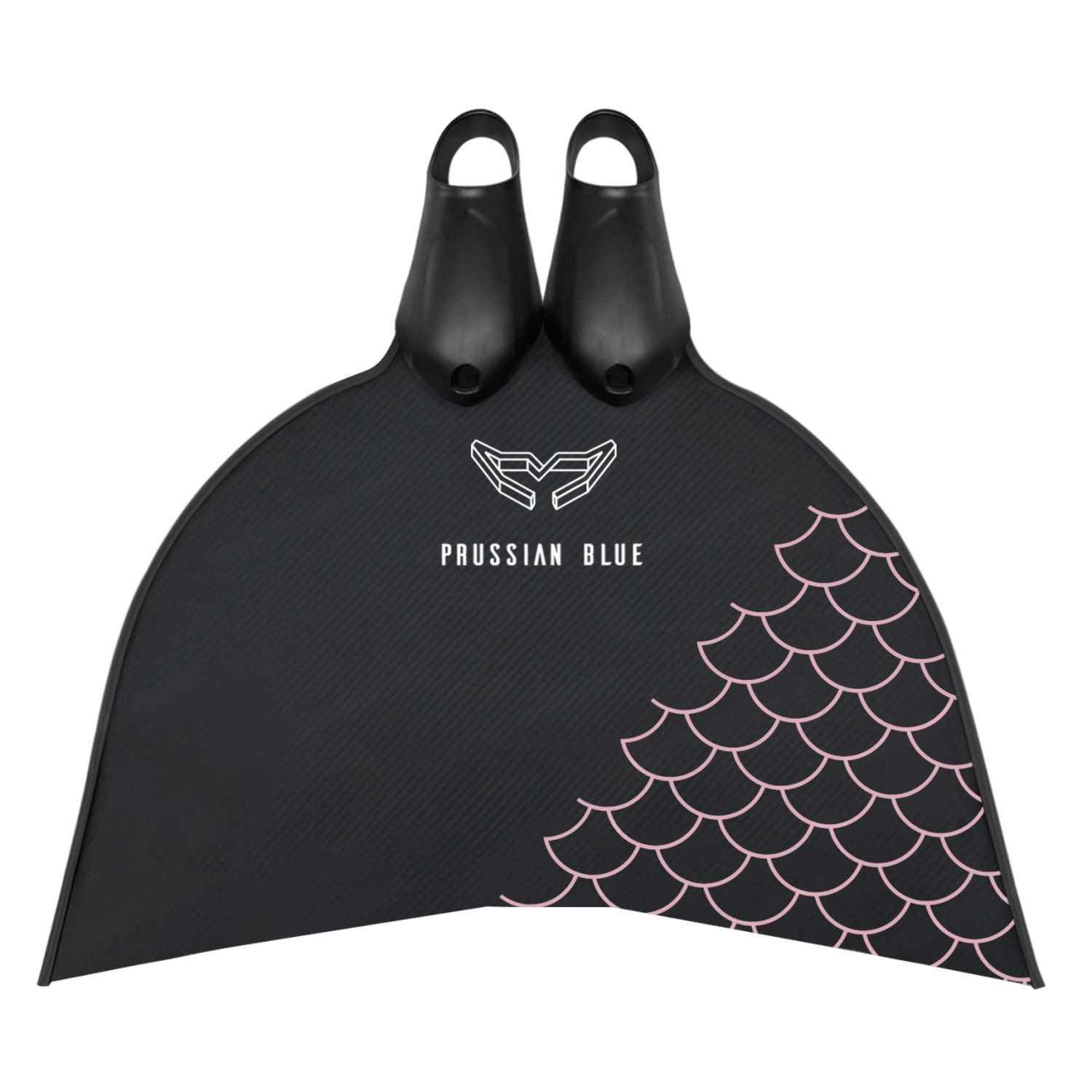 Prussian Blue Coral Kiss Carbon Mermaid Monofin